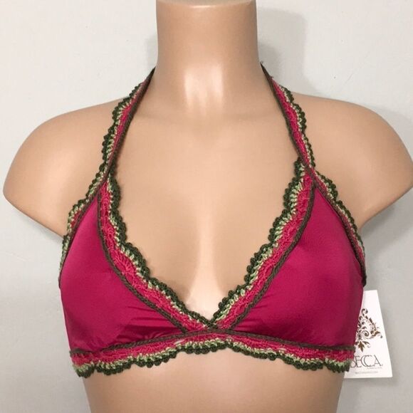 BECCA crochet trim bikini set. NWT - Picture 7 of 11